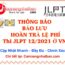 THÔNG BÁO Hoàn trả lệ phí thi và bảo lưu hồ sơ thi JLPT kỳ tháng 12/2021 ở Đà Nẵng Việt Nam