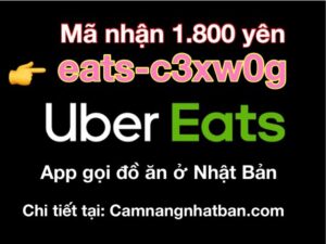 Ứng dụng gọi đồ ăn Uber Eats ở Nhật Bản