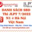 Danh sách số báo danh và phòng thi JLPT 7/2022 N1 ở Hà Nội Việt Nam đầy đủ