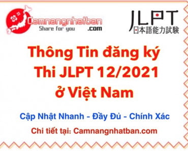 Cập nhật thông tin đăng ký thi JLPT 12/2021 ở Việt Nam