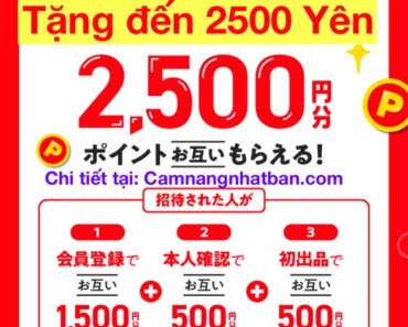 Hướng dẫn đăng ký tài khoản Mercari nhận 2500 Yên mua đồ cũ mới, Hoa quả giá rẻ ở Nhật Bản chi tiết từ A đến Z