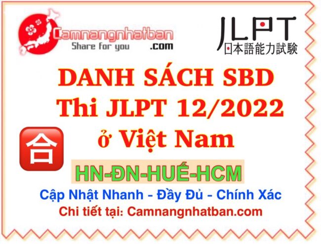 Cập Nhật danh sách số báo danh và phòng thi JLPT 12/2022 ở Việt Nam