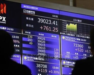 Chỉ số chứng khoán Nikkei của Nhật Bản lên mức cao nhất lịch sử
