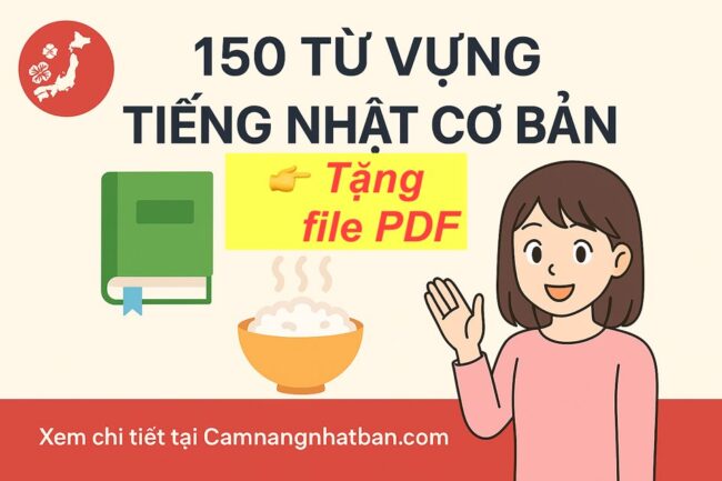 150 Từ Vựng Tiếng Nhật Thông Dụng Nhất Cho Người Mới Tặng file PDF