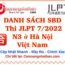 Danh sách số báo danh và phòng thi JLPT 7/2022 N3 ở Hà Nội Việt Nam đầy đủ