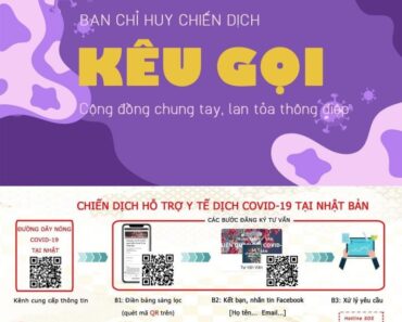 ĐƯỜNG DÂY NÓNG Covid-19 Tư vấn và hỗ trợ y tế cho Cộng đồng người Việt tại Nhật Bản