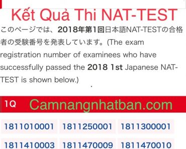 Xem kết quả điểm thi NAT-TEST lần 4 tháng 8 năm 2018 qua mạng đầy đủ nhất