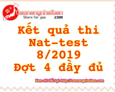 Kết quả thi Nat-test 8/2019 đợt 4 nhanh nhất đầy đủ nhất 1Q 2Q 3Q 4Q 5Q