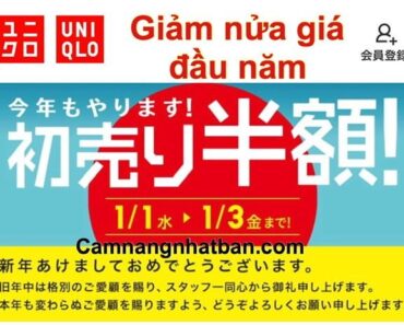 Uniqlo Nhật Bản khuyến mại giảm nửa giá đầu năm từ 1/1-3/1
