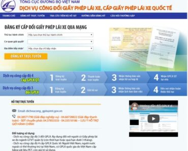 Hướng dẫn Cách đổi Giấy phép lái xe quốc tế Việt Nam qua mạng 1