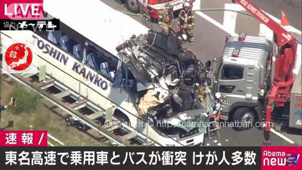Tai nạn xe buýt kinh hoàng ở Nhật Bản