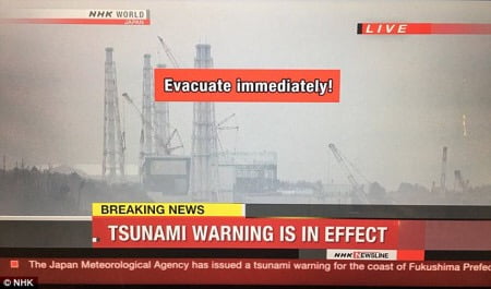 Nhật Bản phát đi cảnh báo sóng thần và yêu cầu di tản.