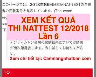 Xem kết quat thi Nattest 12/2018 lần 6 Nhanh Đầy đủ nhất