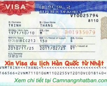 Hướng dẫn xin Visa du lịch Hàn Quốc từ Nhật Bản nhanh nhất chỉ 2 ngày