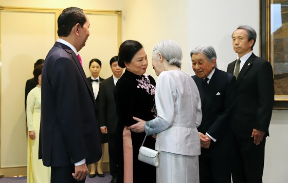 Nhà vua Nhật Bản và Hoàng hậu tham dự tiệc chiêu đãi của Việt Nam ảnh 2