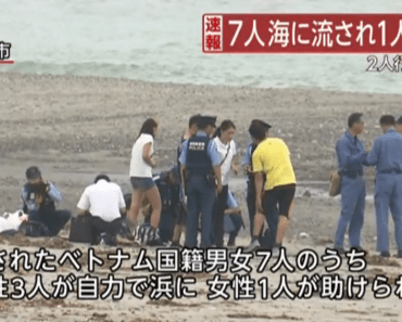 7 người Việt ở Nhật đi bơi gặp nạn, 1 người chết, 2 người mất tích